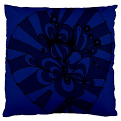 Blue 3 Zendoodle Standard Flano Cushion Case (two Sides) by Mazipoodles