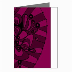 Aubergine Zendoodle Greeting Cards (pkg Of 8) by Mazipoodles