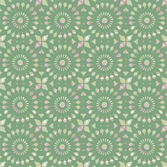 Kaleidoscope Peaceful Green Play Mat (square) by Mazipoodles