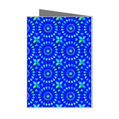 Kaleidoscope Royal Blue Mini Greeting Cards (pkg Of 8) by Mazipoodles