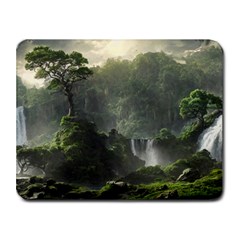 Waterfall River Fantasy Dream Planet Matte Small Mousepad by Uceng