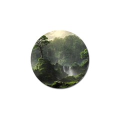 Waterfall River Fantasy Dream Planet Matte Golf Ball Marker by Uceng