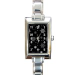 Christmas Snowflake Seamless Pattern With Tiled Falling Snow Rectangle Italian Charm Watch