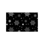 Christmas Snowflake Seamless Pattern With Tiled Falling Snow Sticker Rectangular (10 pack)