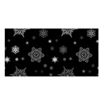 Christmas Snowflake Seamless Pattern With Tiled Falling Snow Satin Shawl 45  x 80 