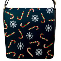 Christmas Seamless Pattern With Candies Snowflakes Flap Closure Messenger Bag (s) by Uceng