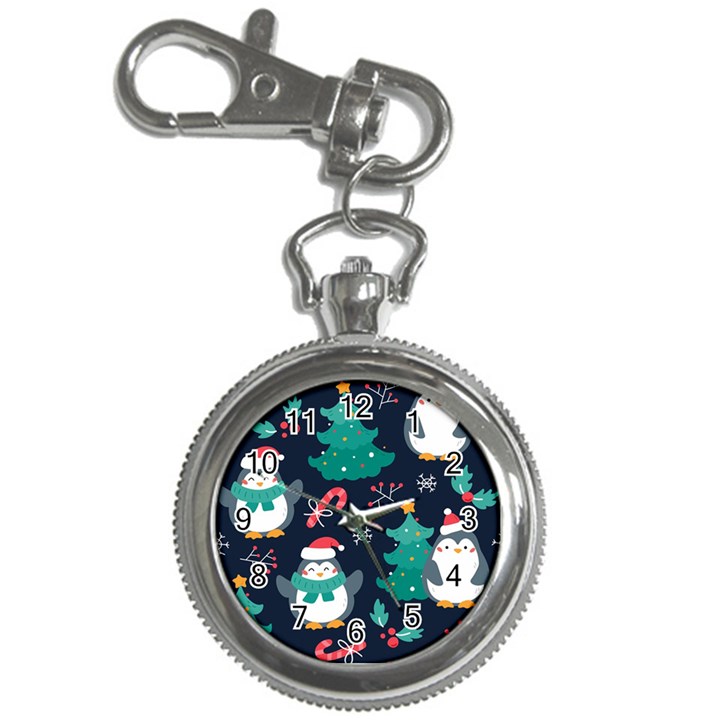 Colorful Funny Christmas Pattern Key Chain Watches