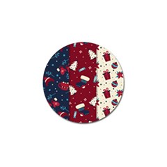 Flat Design Christmas Pattern Collection Art Golf Ball Marker (10 Pack) by Uceng
