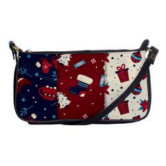 Flat Design Christmas Pattern Collection Art Shoulder Clutch Bag by Uceng