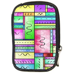 Colorful Pattern Compact Camera Leather Case by gasi