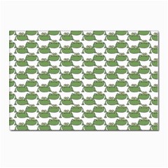 Funny Frog Cartoon Drawing Motif Pattern Postcards 5  X 7  (pkg Of 10) by dflcprintsclothing