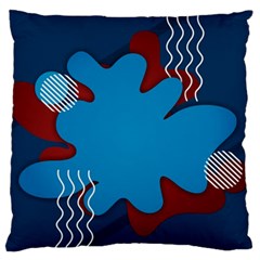 Background Abstract Design Blue Large Flano Cushion Case (two Sides) by Ravend