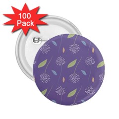 Seamless Pattern Floral Background Violet Background 2 25  Buttons (100 Pack)  by artworkshop