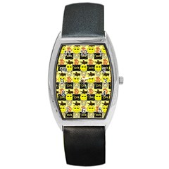 Smily Barrel Style Metal Watch by Sparkle