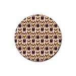 Pugs Rubber Round Coaster (4 pack)