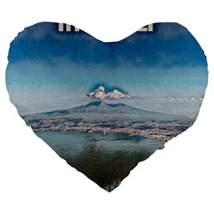 Napoli - Vesuvio Large 19  Premium Heart Shape Cushions by ConteMonfrey