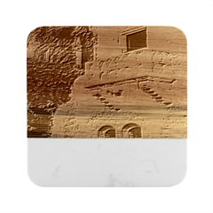 Juliet`s Windows   Marble Wood Coaster (square) by ConteMonfrey
