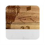 Juliet`s Windows   Marble Wood Coaster (Square) Front