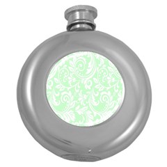 Clean Ornament Tribal Flowers  Round Hip Flask (5 Oz) by ConteMonfrey