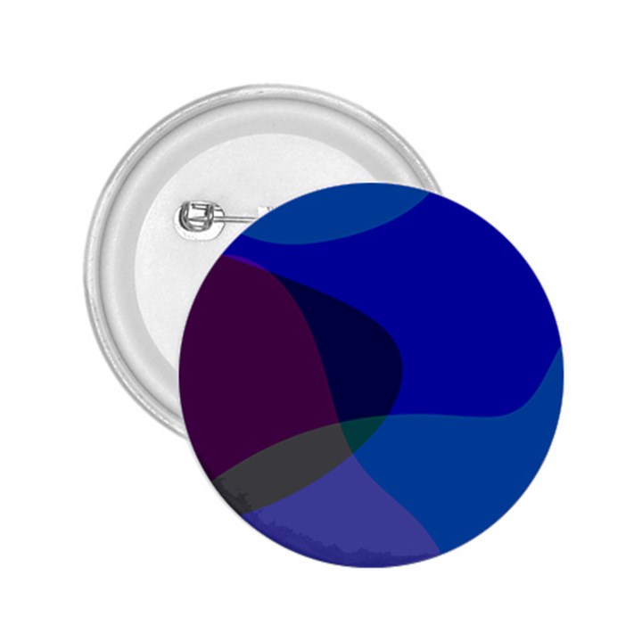 Blue Abstract 1118 - Groovy Blue And Purple Art 2.25  Buttons