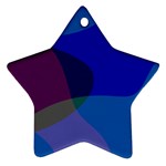 Blue Abstract 1118 - Groovy Blue And Purple Art Ornament (Star)