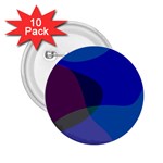 Blue Abstract 1118 - Groovy Blue And Purple Art 2.25  Buttons (10 pack) 