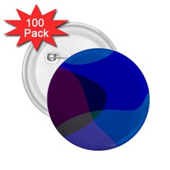 Blue Abstract 1118 - Groovy Blue And Purple Art 2 25  Buttons (100 Pack)  by KorokStudios