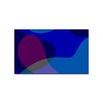 Blue Abstract 1118 - Groovy Blue And Purple Art Sticker (Rectangular)