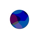 Blue Abstract 1118 - Groovy Blue And Purple Art Golf Ball Marker (4 pack)