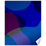 Blue Abstract 1118 - Groovy Blue And Purple Art Canvas 16  x 20 