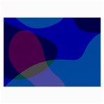 Blue Abstract 1118 - Groovy Blue And Purple Art Large Glasses Cloth (2 Sides)