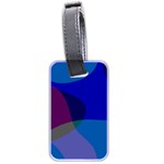 Blue Abstract 1118 - Groovy Blue And Purple Art Luggage Tag (two sides)