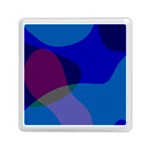 Blue Abstract 1118 - Groovy Blue And Purple Art Memory Card Reader (Square)