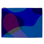 Blue Abstract 1118 - Groovy Blue And Purple Art Cosmetic Bag (XXL)