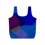 Blue Abstract 1118 - Groovy Blue And Purple Art Full Print Recycle Bag (S)