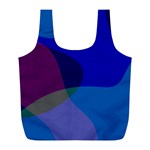 Blue Abstract 1118 - Groovy Blue And Purple Art Full Print Recycle Bag (L)
