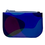 Blue Abstract 1118 - Groovy Blue And Purple Art Large Coin Purse
