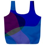 Blue Abstract 1118 - Groovy Blue And Purple Art Full Print Recycle Bag (XXL)