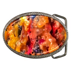 Multicolored Melted Wax Texture Belt Buckles by dflcprintsclothing