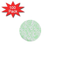 Clean Ornament Tribal Flowers  1  Mini Buttons (100 Pack)  by ConteMonfrey