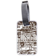 Antique Oriental Town Map  Luggage Tag (two Sides) by ConteMonfrey