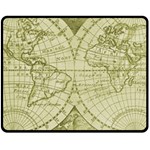 Vintage Mapa Mundi  Fleece Blanket (Medium)