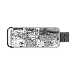 Antique Mapa Mundi Revisited Portable Usb Flash (one Side) by ConteMonfrey