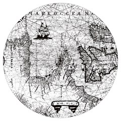 Antique Mercant Map  Round Trivet by ConteMonfrey