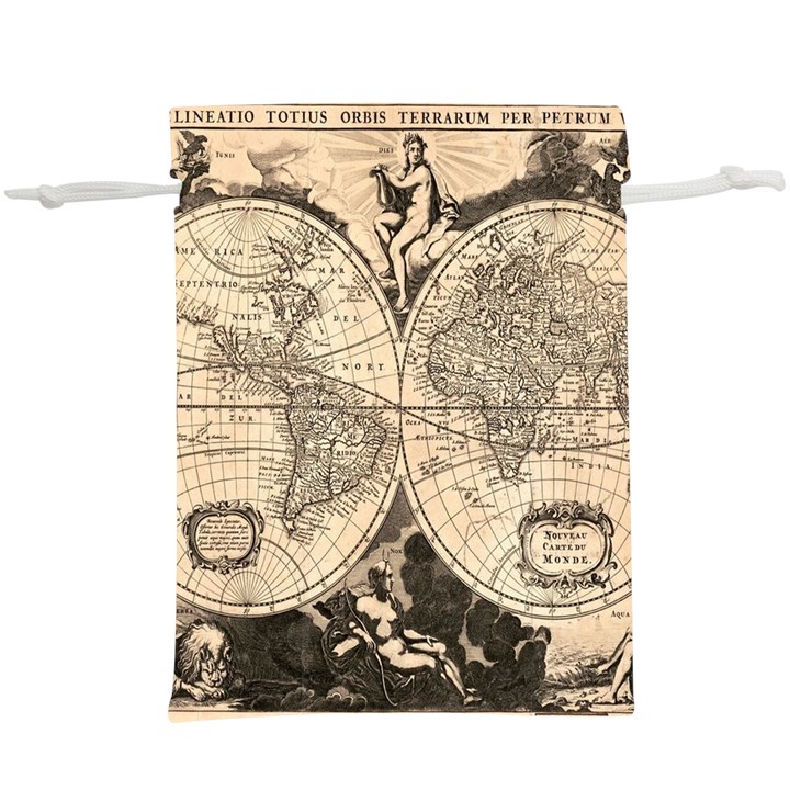 World Map - Nova delineatio totius orbis terrarum -  1659-1733 Lightweight Drawstring Pouch (XL)