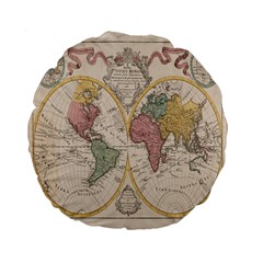 Mapa Mundi 1775 Standard 15  Premium Flano Round Cushions by ConteMonfrey
