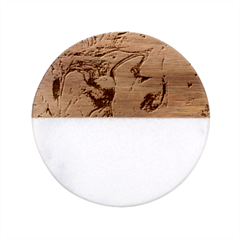 Pouring Edit Classic Marble Wood Coaster (round) 