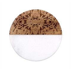 Marbling Blend  Classic Marble Wood Coaster (round) 