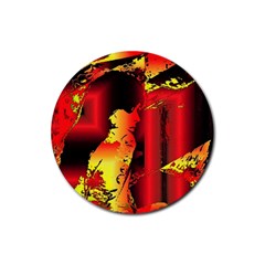 Red Light Ii Rubber Round Coaster (4 Pack) by MRNStudios