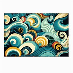 Waves Ocean Sea Abstract Whimsical (1) Postcard 4 x 6  (pkg Of 10) by Jancukart